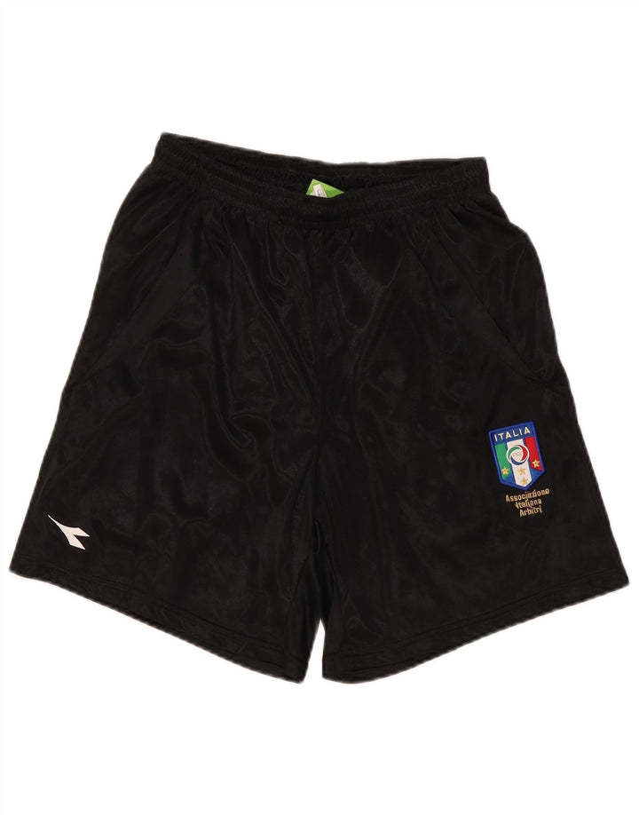 Diadora Herren Italia Sport Shorts Mittelschwarzes Polyester