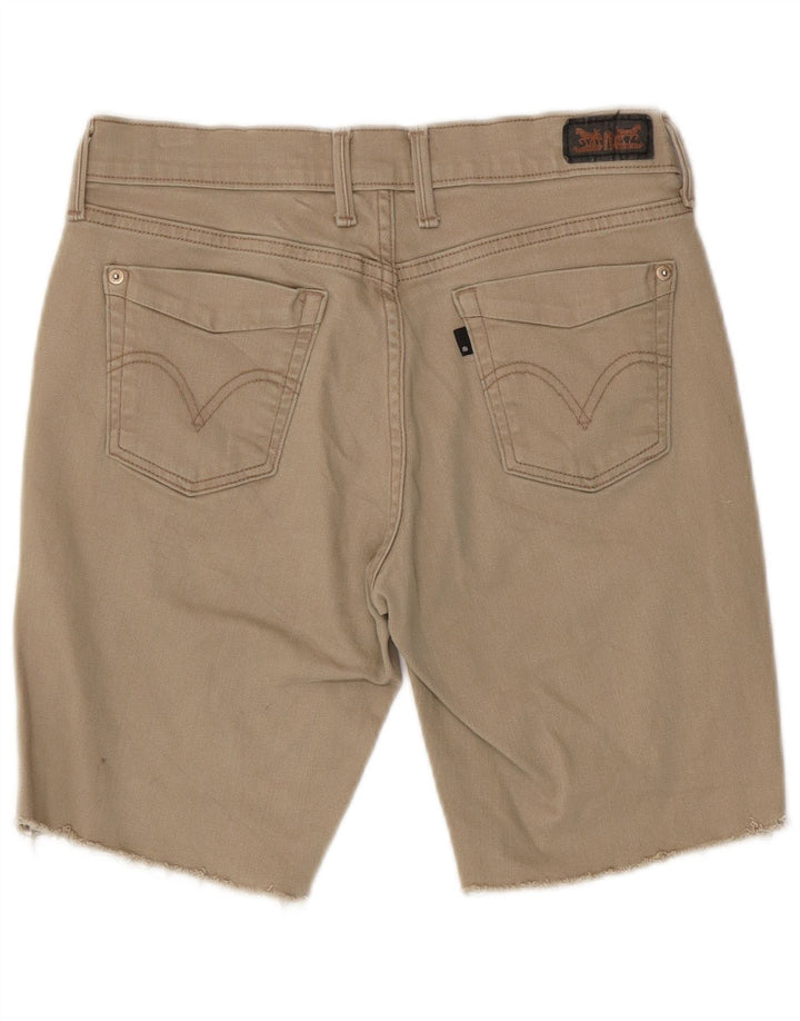 LEVI'S Damen 505 Jeansshorts W27 Small Beige Baumwolle