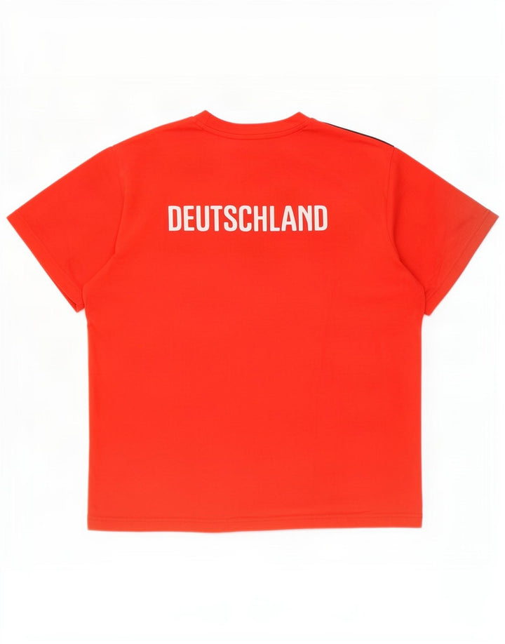 Puma Herren Grafik-T-Shirt-Oberteil, großes rotes Farbblock-Polyester