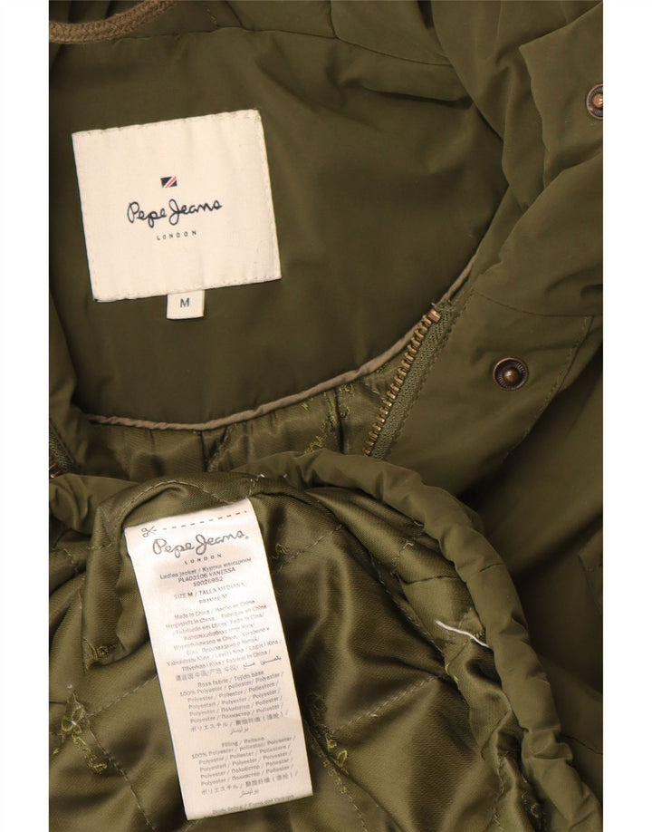 PEPE Jeans Damen Kapuzenparkajacke UK 14 Medium Khaki