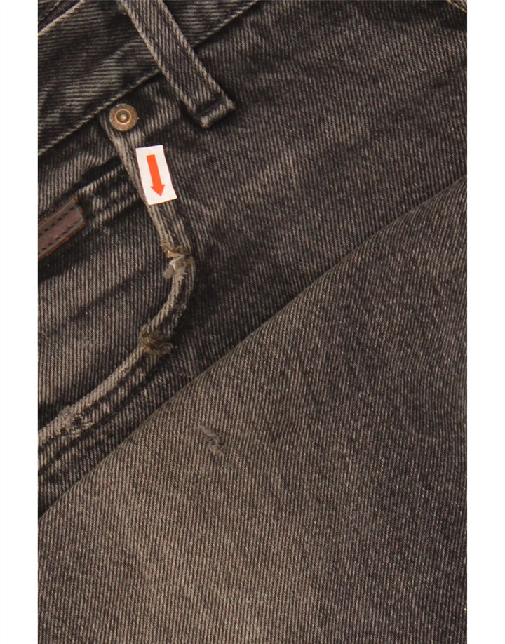 WRANGLER Herren Indiana Straight Jeans W36 L28 Schwarze Baumwolle