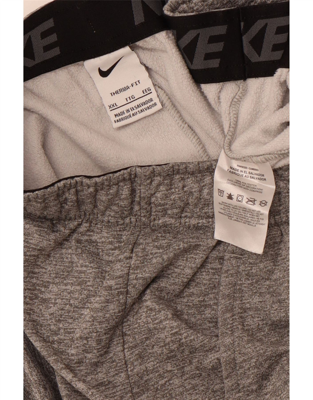 NIKE Herren Therma-Fit Graphic Trainingshose Jogger 2XL Grau meliert