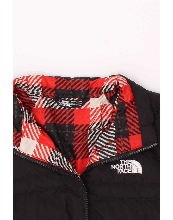 Wattierte Jacke für Jungen von The North Face, 7–8 Jahre, Größe S, Schwarz, Polyester