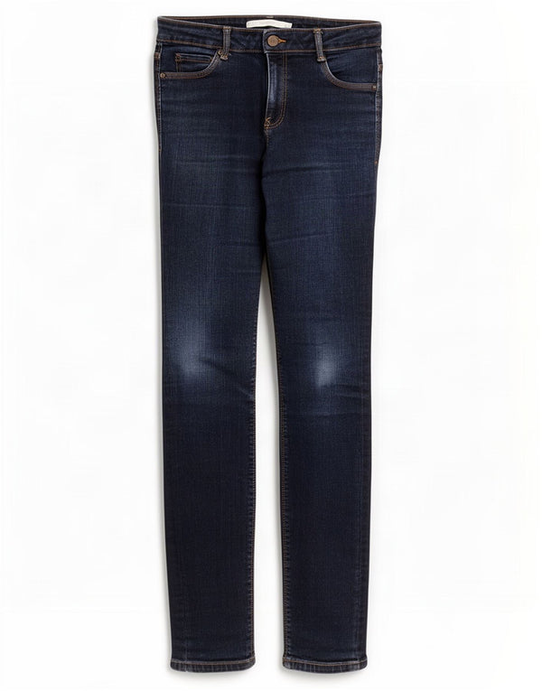 Zara Damen Trafaluc Skinny Jeans EU 38 Small W28 L30 Marineblau Baumwolle