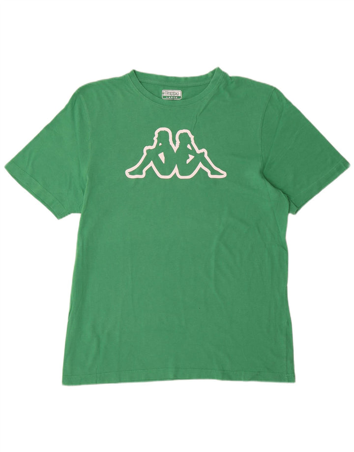 Kappa Herren Grafik T-Shirt Top Large Grün