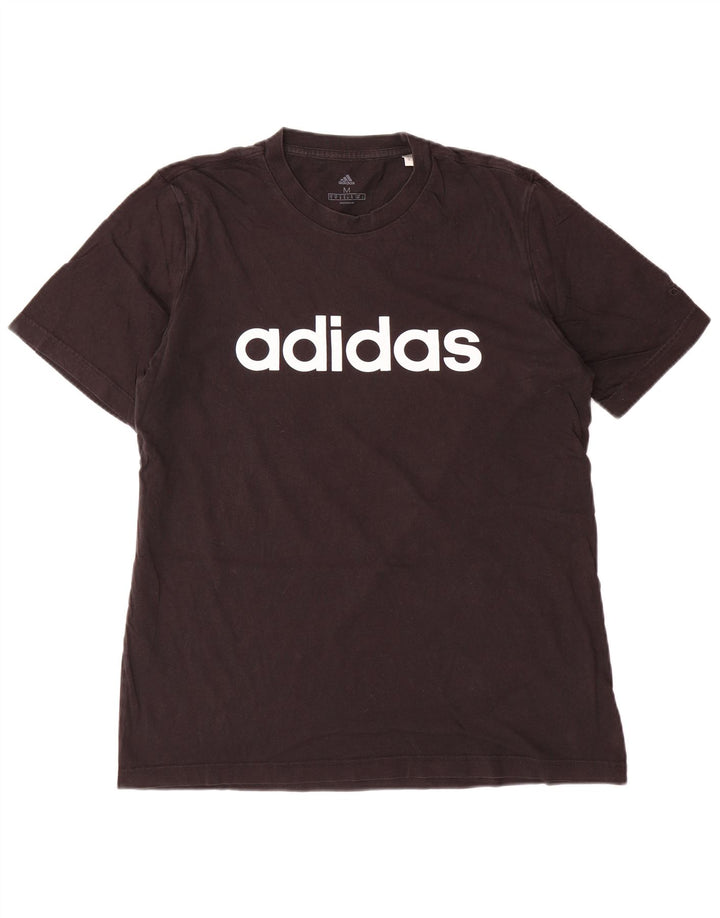 ADIDAS Herren Grafik T-Shirt Top Medium Schwarz Baumwolle
