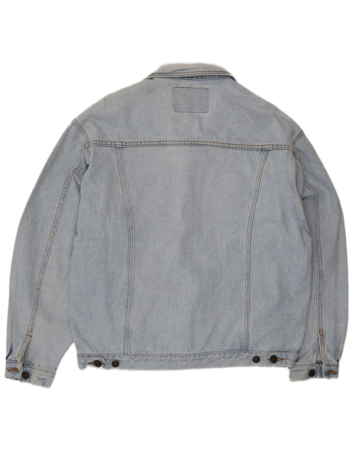 Casucci Herren Jeansjacke UK 40 Große blaue Baumwolle