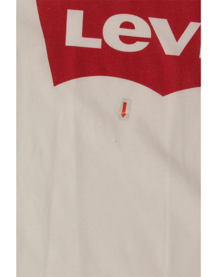 LEVI'S Mens Graphic T-Shirt Top XS White Cotton Vintage Levi's and Second-Hand Levi's from Messina Hembry 
