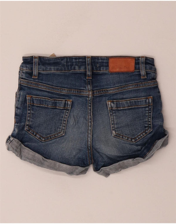 Massimo Dutti Mädchen-Jeansshorts, 5–6 Jahre, W22, blaue Baumwolle