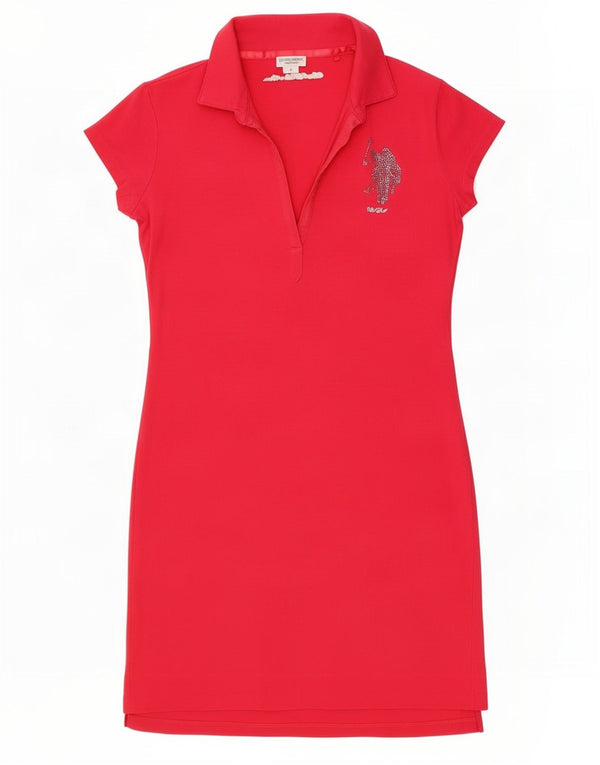 U.S. Polo Assn. Damen Polokleid UK 10 Small Rosa Baumwolle