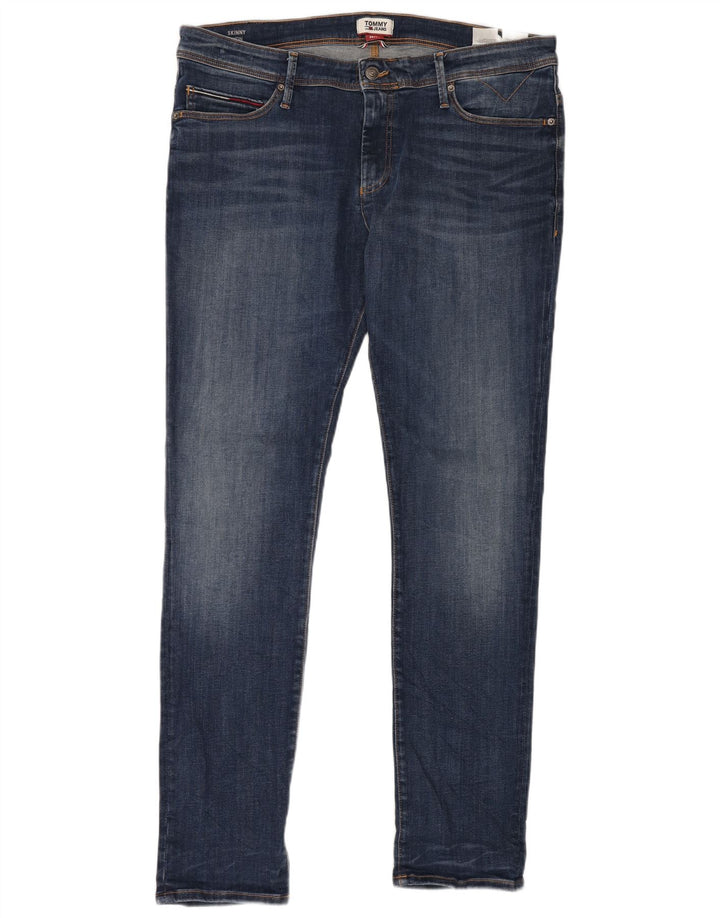 TOMMY HILFIGER Herren Stanton Skinny Jeans W38 L34 Blaue Baumwolle