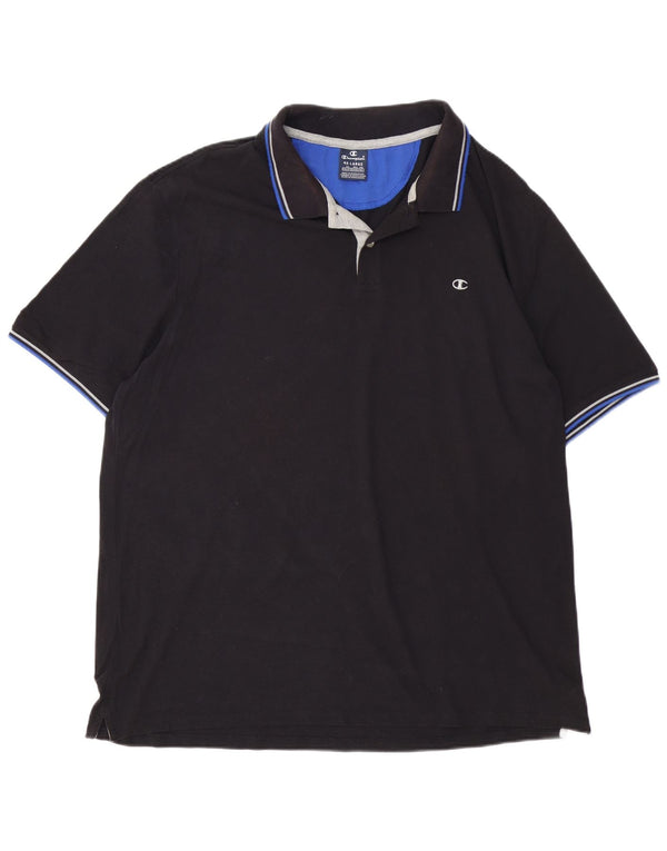 Champion Herren Poloshirt 4XL Schwarz Baumwolle