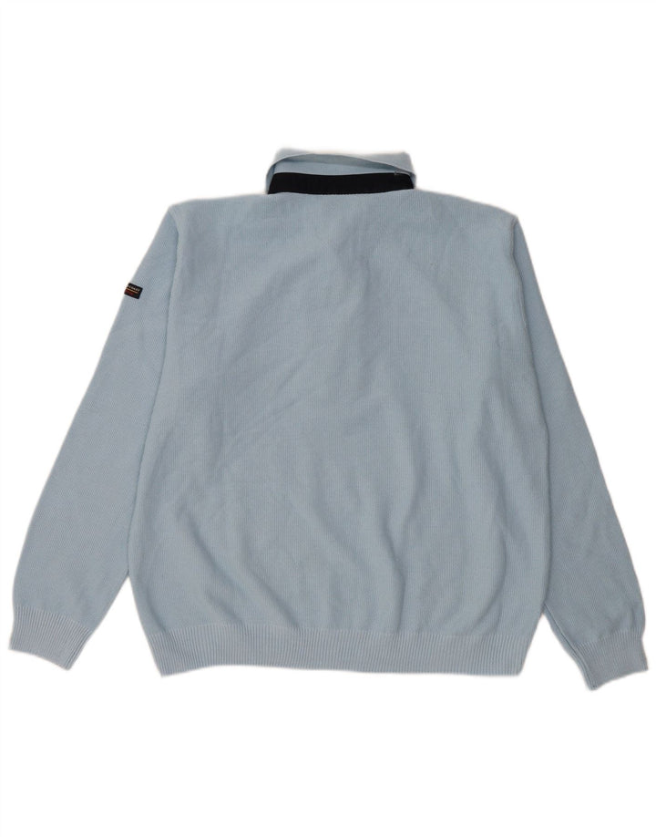 Green Coast Herren-Pullover mit Rollkragen, IT 50, Mittelblau
