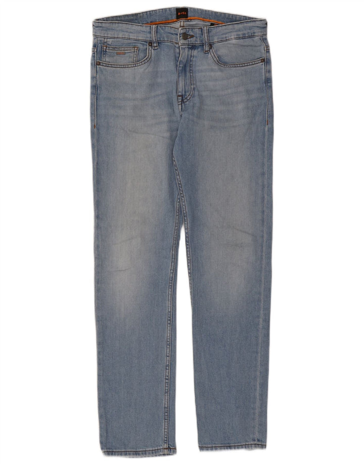 Hugo Boss Herren Slim Jeans W30 L32 Blaue Baumwolle