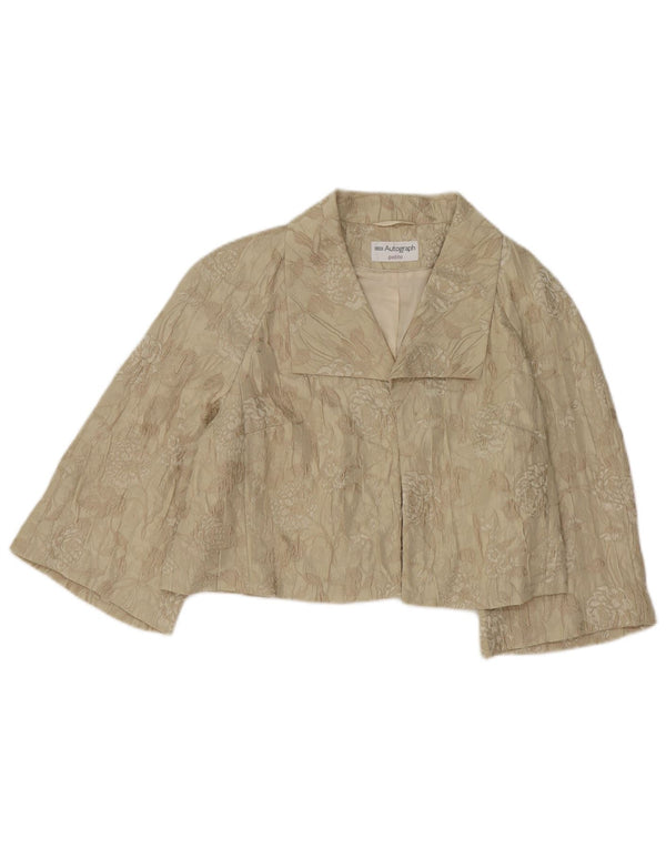 Marks & Spencer Damen Autograph Bolero Jacke UK 16 Large Beige Floral