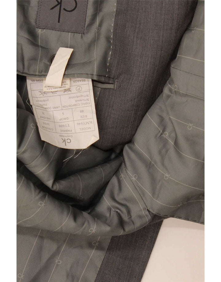 Calvin Klein Herren-Blazer mit 2 Knöpfen, IT 48, mittelgraue Wolle