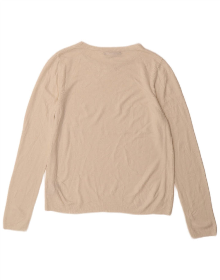 Marks & Spencer Damen-Pullover mit U-Boot-Ausschnitt, UK 12, Mittelweiß, Acryl