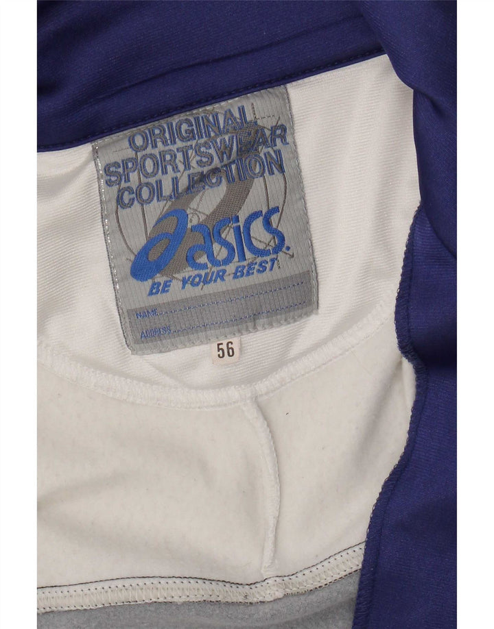 Asics Herren-Trainingsanzugoberteil mit Grafik, IT 56 XL, Marineblau, Farbblock