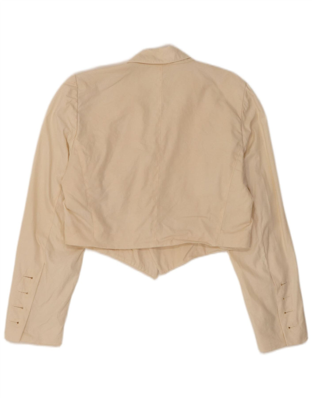 Escada Womens Open Bolero Jacke EU 36 Small Beige Baumwolle