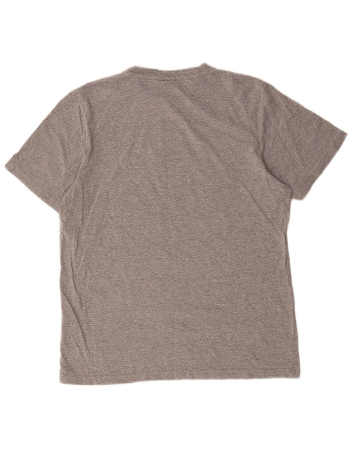 Ellesse Herren-T-Shirt mit Grafik, mittelgraue Baumwolle