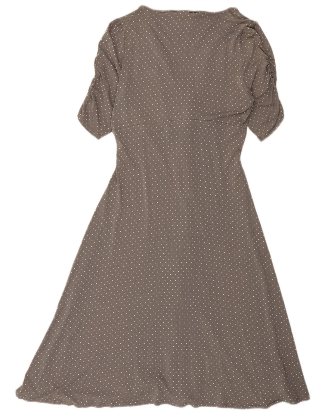 East Damen A-Linien-Kleid UK 14 Mittelgrau gefleckte Viskose