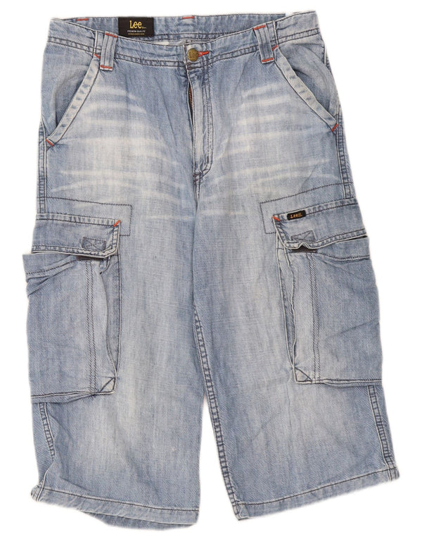 Lee Stanton Cargo-Shorts für Jungen, 13–14 Jahre, W30, blaue Baumwolle