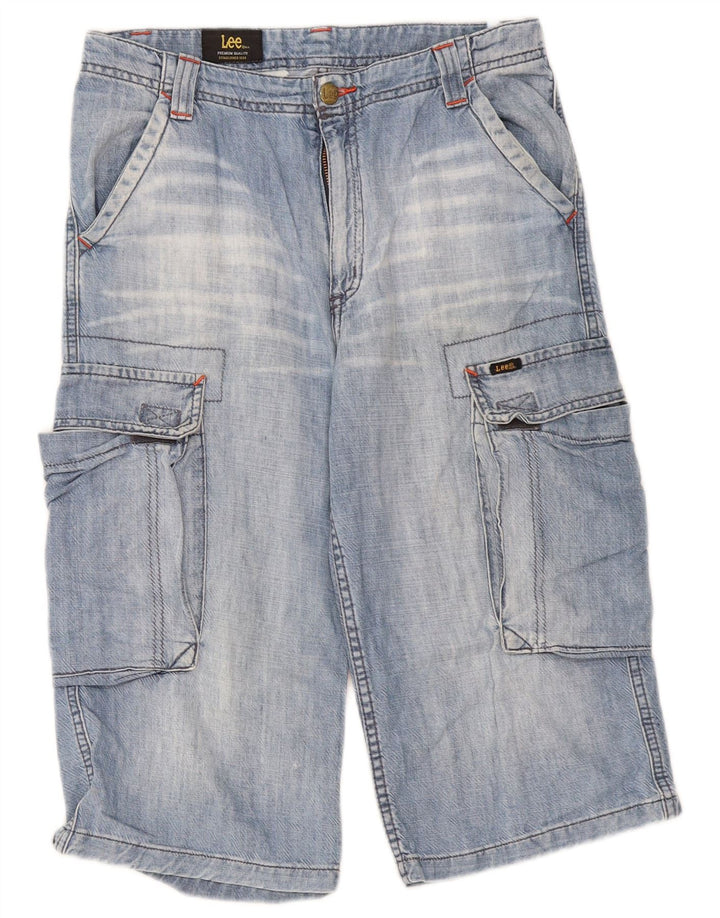 Lee Stanton Cargo-Shorts für Jungen, 13–14 Jahre, W30, blaue Baumwolle