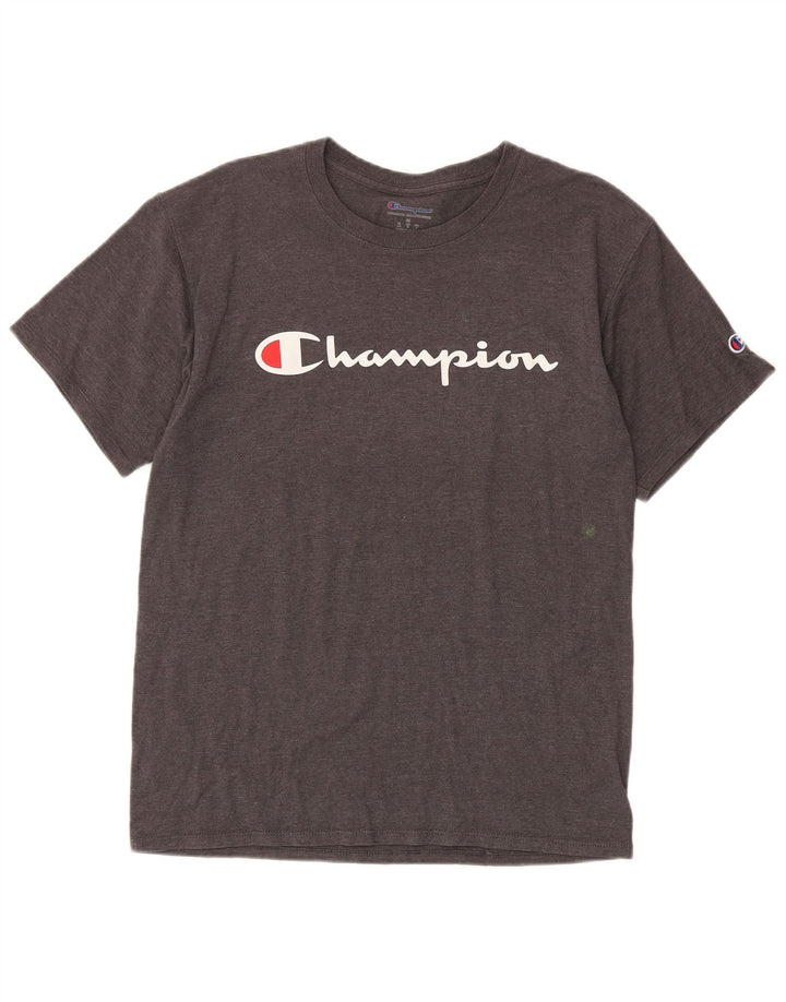 Champion Herren Grafik-T-Shirt-Oberteil Mittelgrau