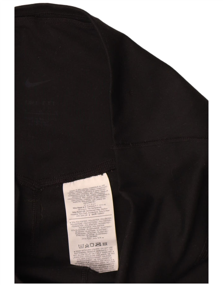 Nike Damen Leggings UK 12 Medium Schwarz Polyester