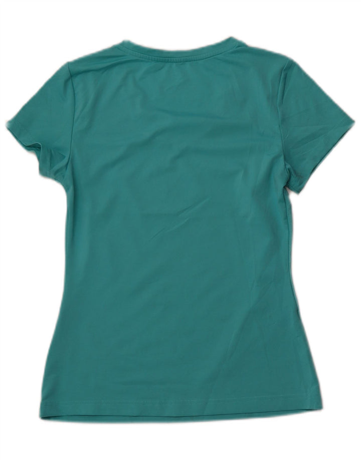 FILA Damen T-Shirt Top UK 8 Small Türkis Polyester