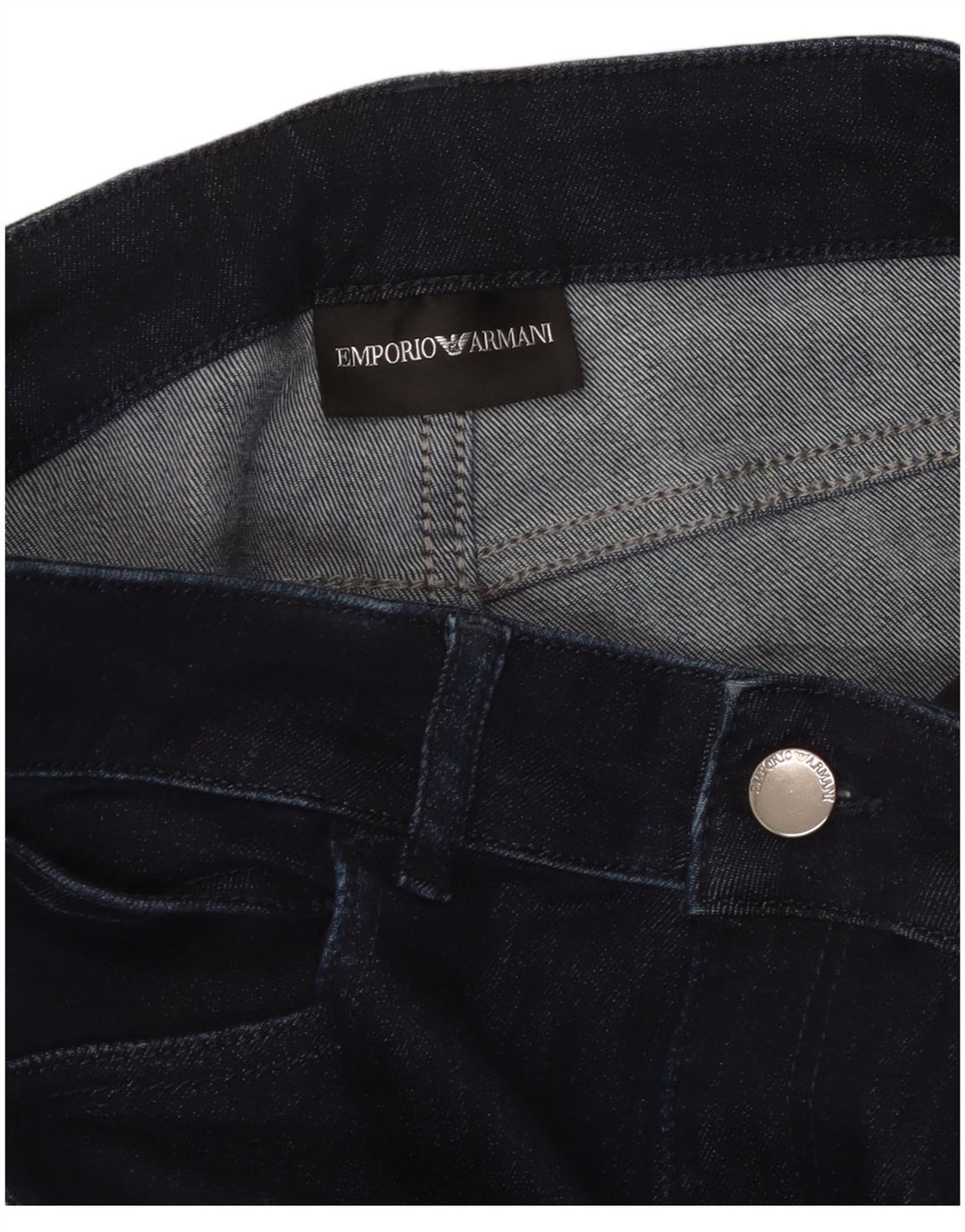 Emporio Armani Damen Schlagjeans W30 L32 Marineblau