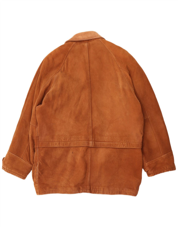 Essebi Herren Lederjacke UK 40 Großes braunes Leder