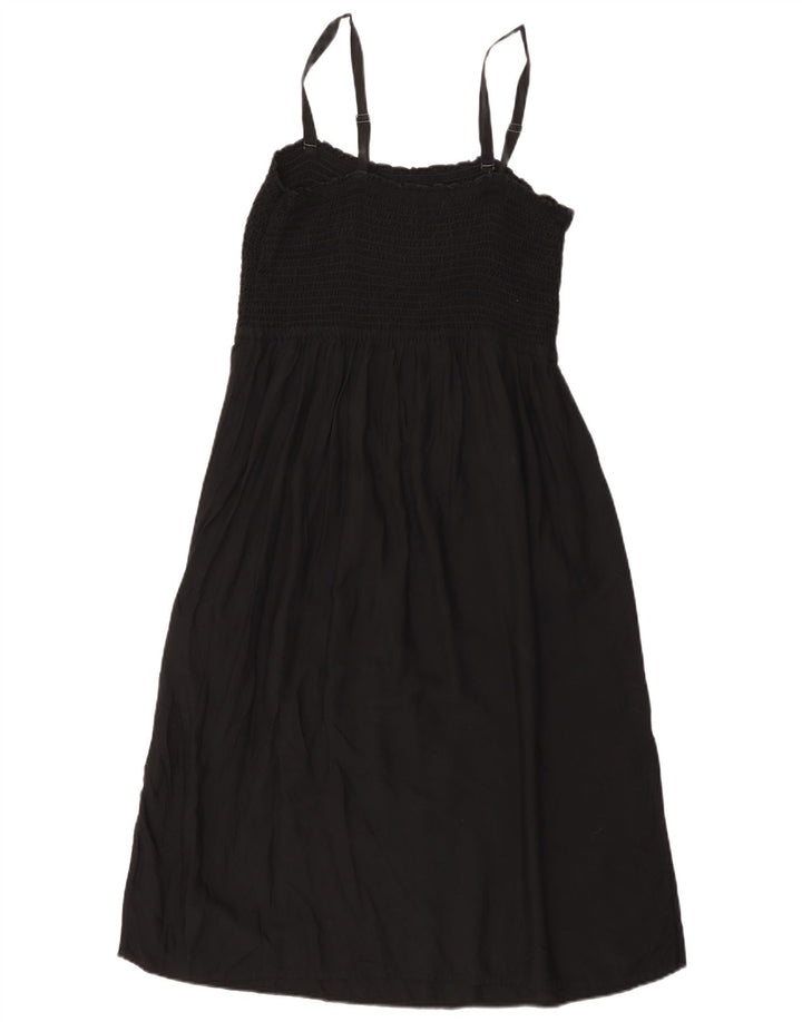 Marks & Spencer Damen Slip-Kleid UK 16 Large Schwarz Viskose
