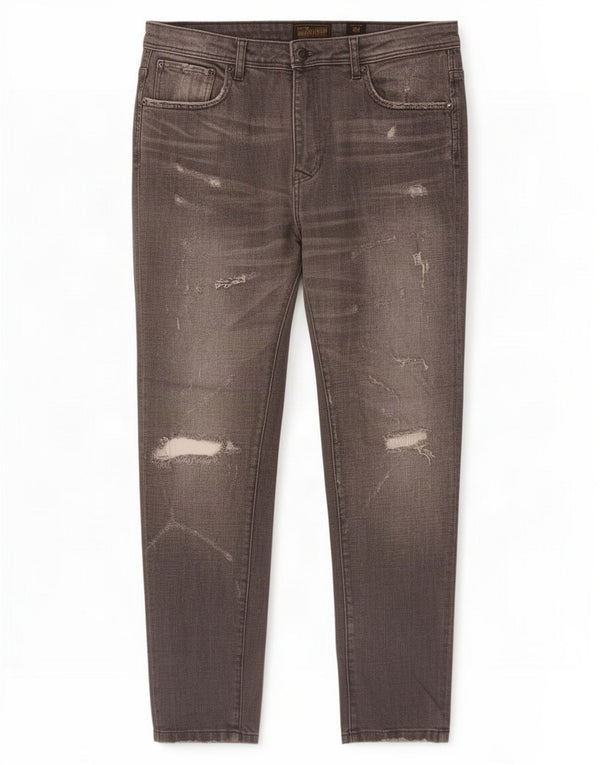 Zara Herren Distressed Skinny Jeans EU 42 Large W32 L28 Graue Baumwolle