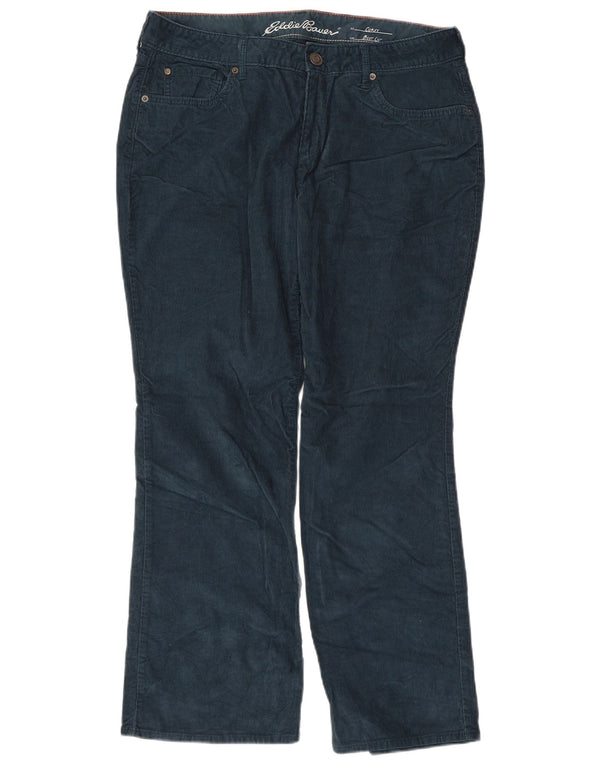 EDDIE BAUER Damen Curvy Cordhose US 12 Large W34 L28 Marineblau
