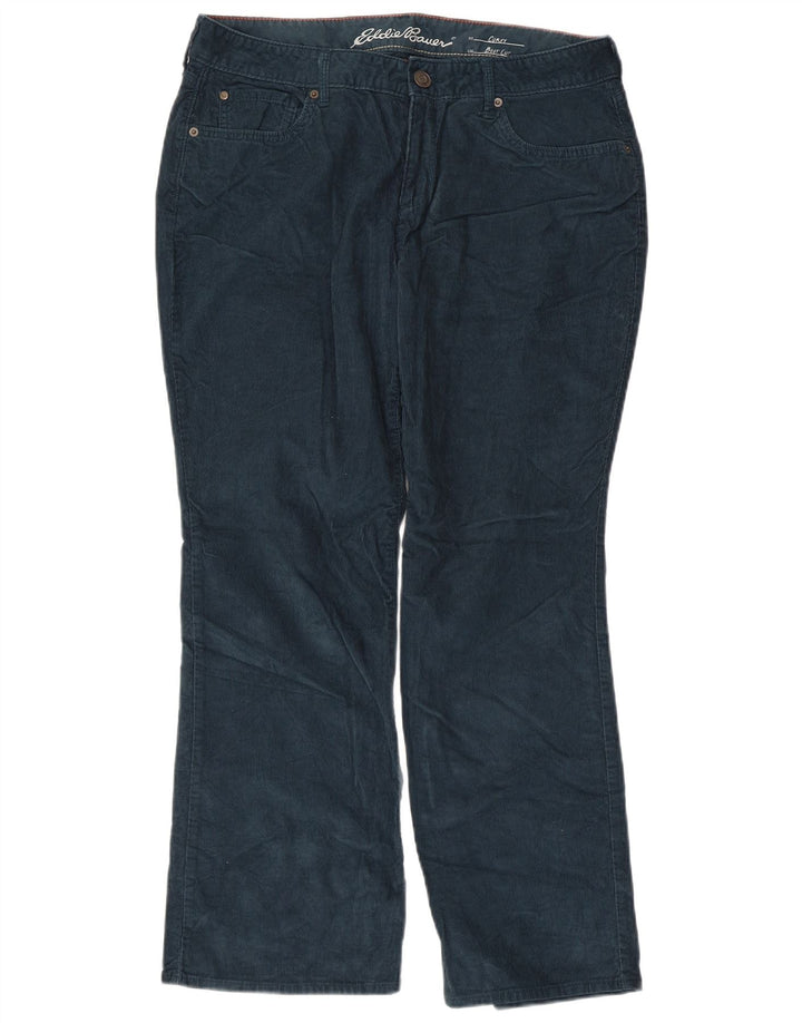 EDDIE BAUER Damen Curvy Cordhose US 12 Large W34 L28 Marineblau
