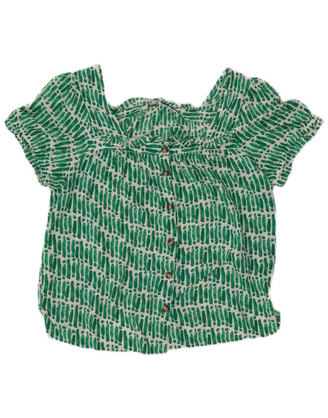 MONSOON Damen-Bluse, übergroß, bauchfrei, Gr. 40, Größe L, grün gestreift