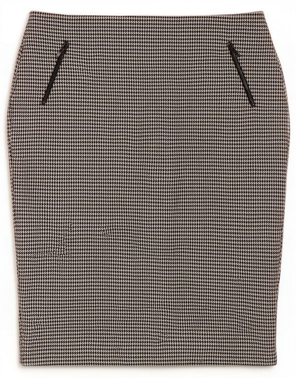 Marks & Spencer Damen Bleistiftrock UK 16 Large W34 Schwarzer Hahnentritt