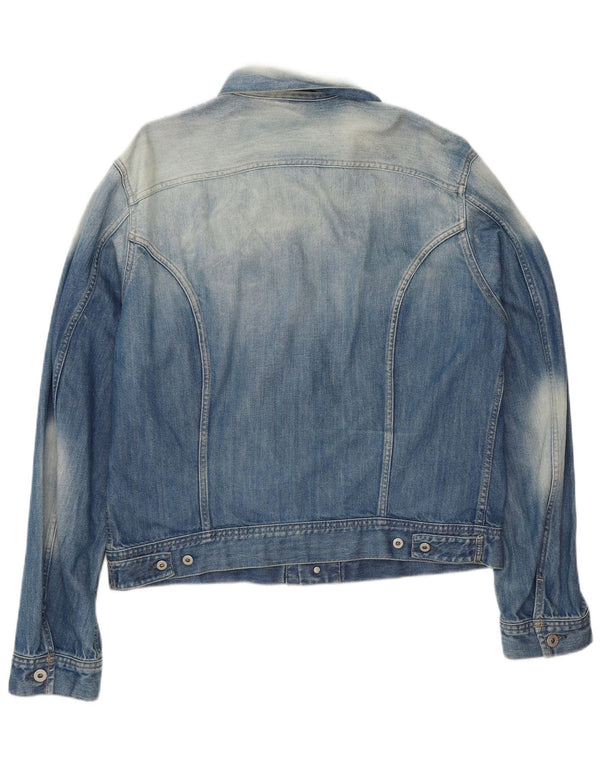 Diesel Herren Jeansjacke UK 42 XL Blaue Baumwolle