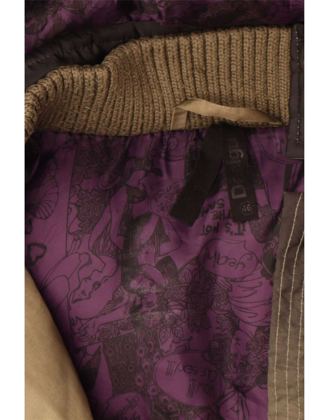 Desigual Damen Übergroße, grafisch gepolsterte Jacke EU 46 XL Mehrfarbig