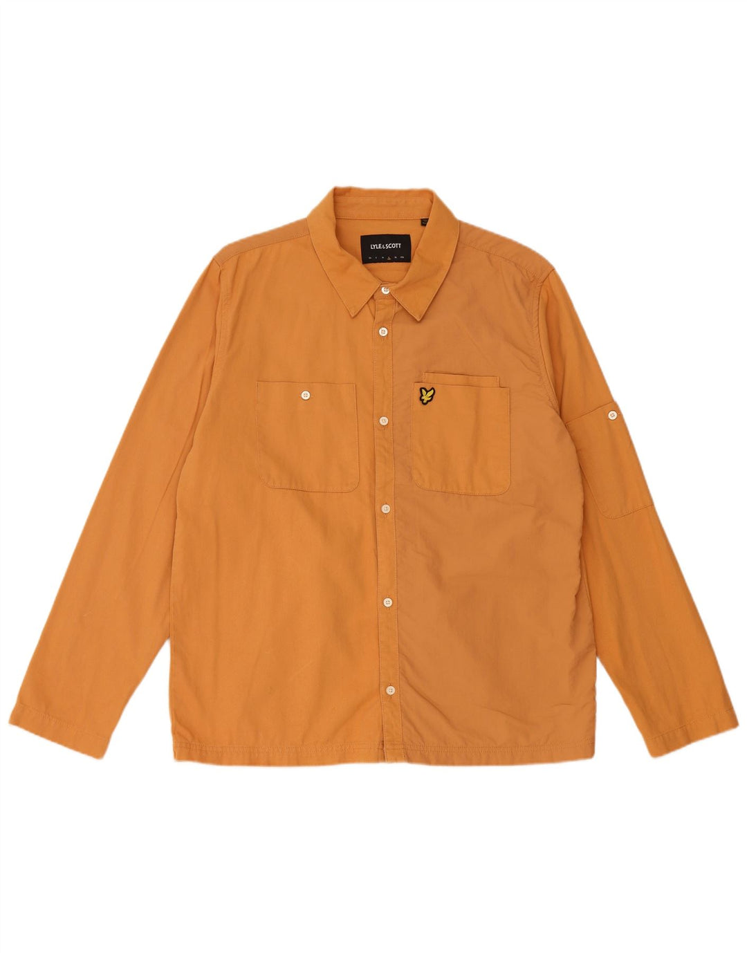 LYLE & SCOTT Herrenhemd Large Orange Baumwolle