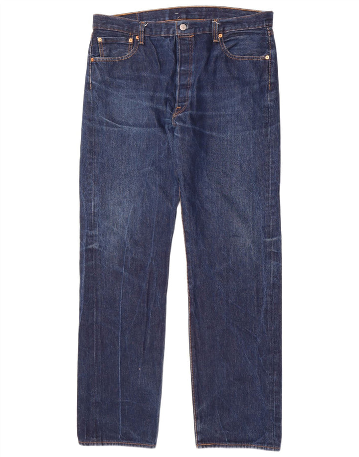 Levi's Herren 501 Straight Jeans W38 L36 Blaue Baumwolle