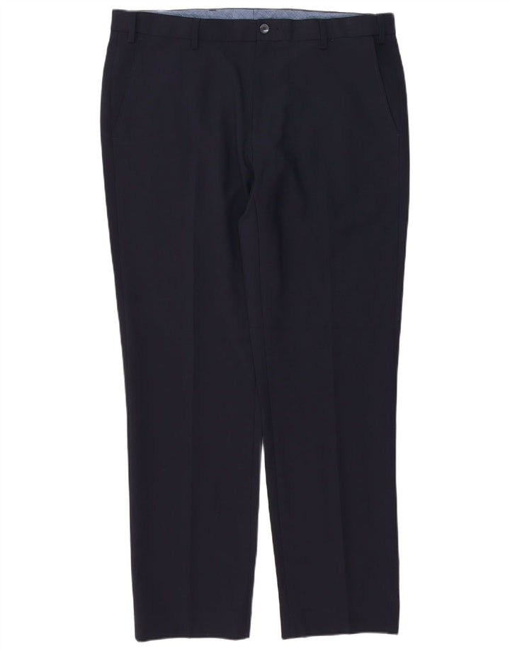 Marks & Spencer Herren-Chinohose mit normaler Passform, W36 L31, marineblaues Polyester