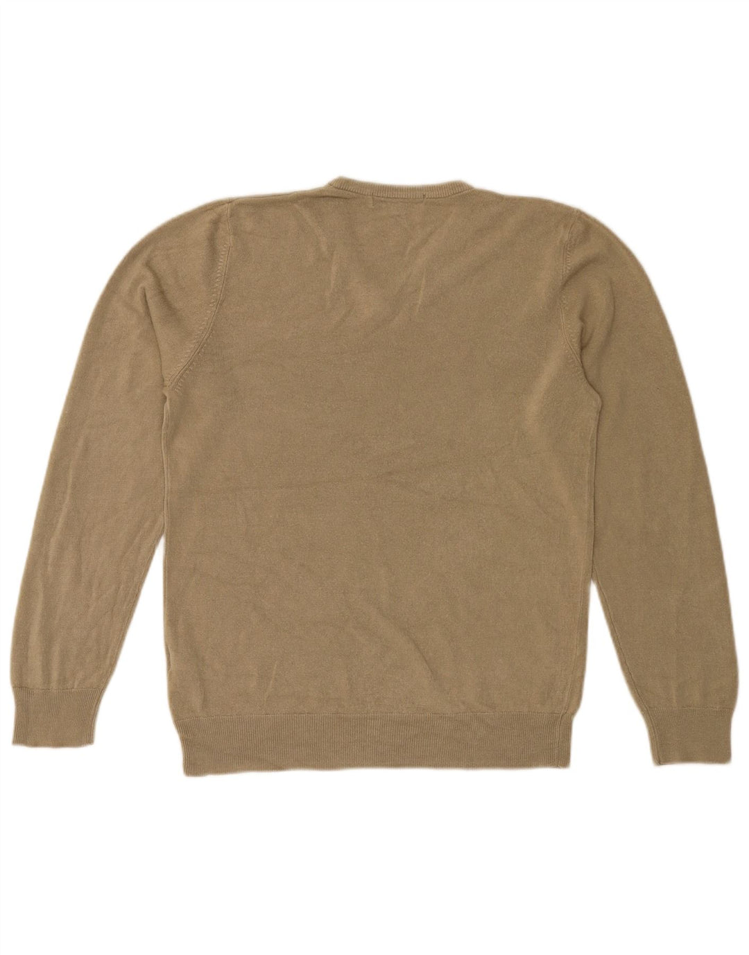 Marks & Spencer Herren-Pullover mit V-Ausschnitt, mittelbeigefarbenes Acryl