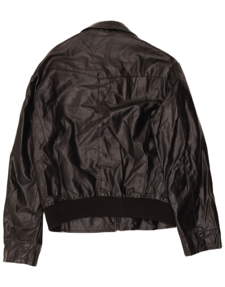 Vintage Herren Lederjacke UK 42 XL Schwarzes Leder