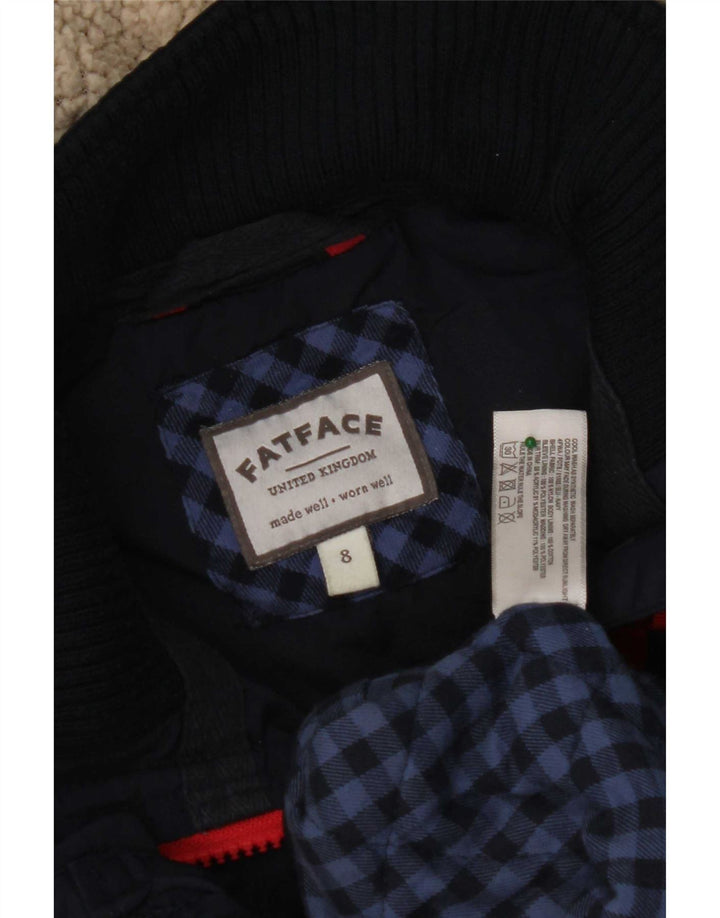 Fat Face Wattierte Damenjacke mit Kapuze, Größe S, Marineblau, Nylon