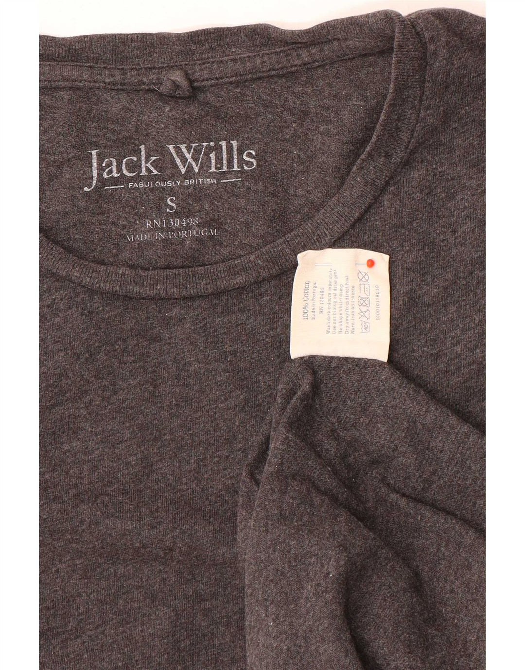 Jack Wills Herren-T-Shirt aus Baumwolle, Größe S, Grau