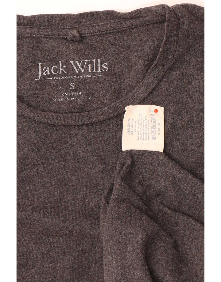 Jack Wills Herren-T-Shirt aus Baumwolle, Größe S, Grau