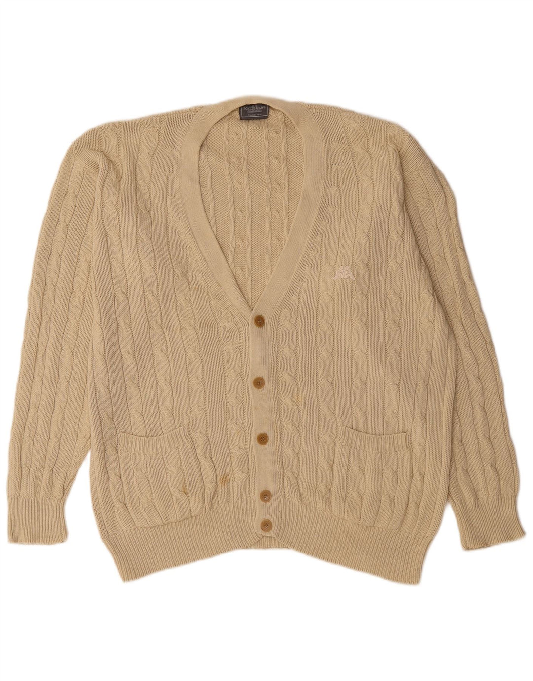 Kappa Herren Strickjacke XL Beige Baumwolle
