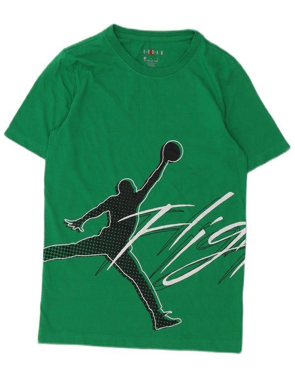 Jordan T-Shirt mit Grafik für Jungen, 12–13 Jahre, groß, grüne Baumwolle